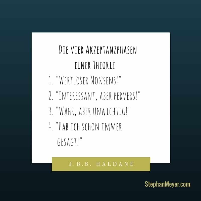 Die 4 Akzeptanzphasen einer Theorie